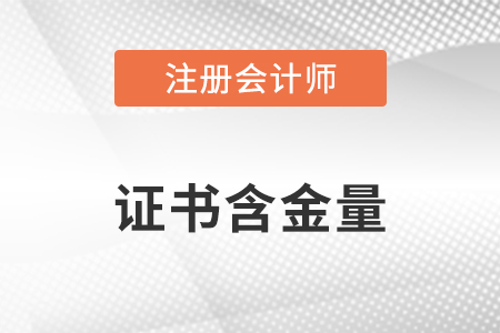 注冊(cè)會(huì)計(jì)師證書(shū)的含金量到底有多高？
