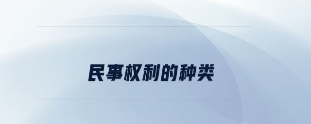 民事權(quán)利的種類(lèi)
