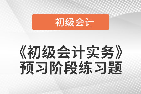 政府預(yù)算會(huì)計(jì)要素_2023年《初級(jí)會(huì)計(jì)實(shí)務(wù)》預(yù)習(xí)階段習(xí)題