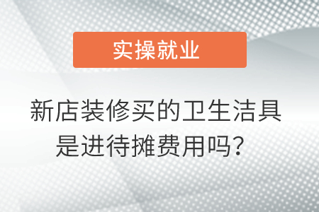 新店裝修買的衛(wèi)生潔具，像花灑呀，龍頭之類的，是進(jìn)待攤費用嗎？