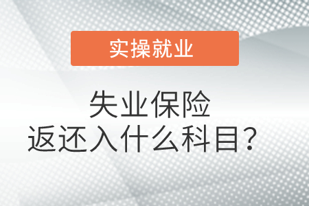 失業(yè)保險返還入什么科目？