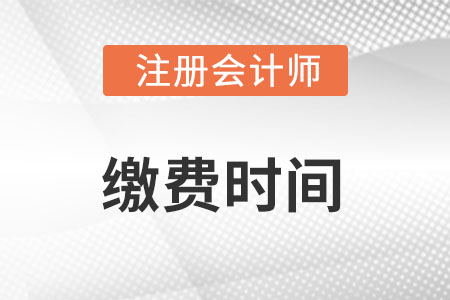 注冊會計師繳費時間