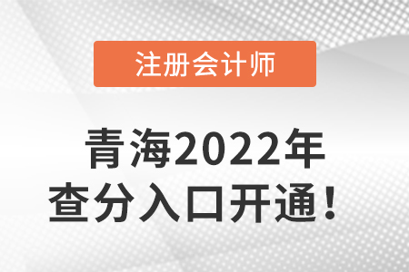 青海2022年注冊會計(jì)師成績查詢?nèi)肟陂_通啦！