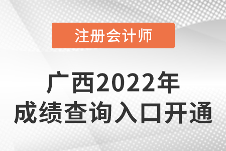 2022年廣西自治區(qū)崇左注冊會計師成績查詢?nèi)肟陂_通！點擊進(jìn)入！
