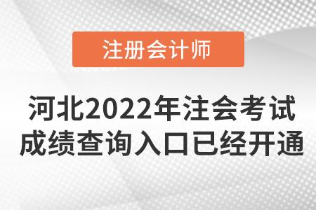 河北省滄州2022年注冊會計師考試成績查詢?nèi)肟谝验_通！