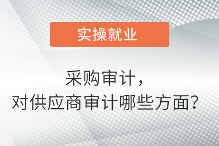采購審計(jì)，對(duì)供應(yīng)商審計(jì)哪些方面？