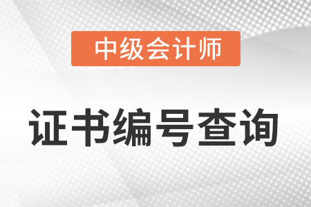 如何查詢中級(jí)會(huì)計(jì)師證書(shū)編號(hào)？