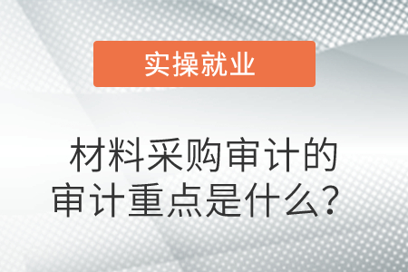 材料采購審計的審計重點是什么？