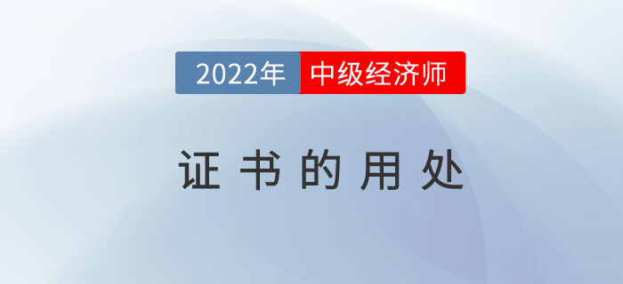 2022年中級(jí)經(jīng)濟(jì)師證書發(fā)放之后有哪些用處及福利待遇？