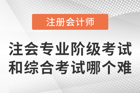 注冊會計師專業(yè)階級考試和綜合考試哪個難