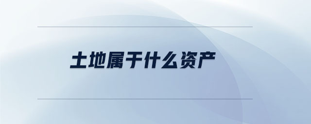 土地屬于什么資產