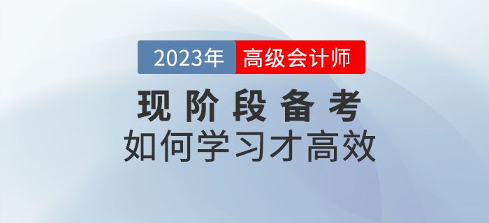 2023年高級會計師備考如何學習才高效？