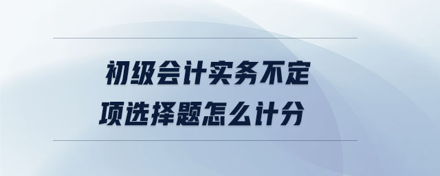 初級(jí)會(huì)計(jì)實(shí)務(wù)不定項(xiàng)選擇題怎么計(jì)分