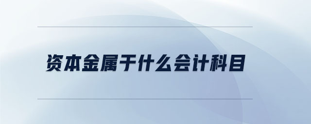 資本金屬于什么會計(jì)科目