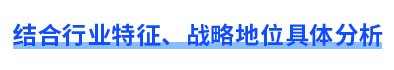 結(jié)合行業(yè)特征、戰(zhàn)略地位具體分析