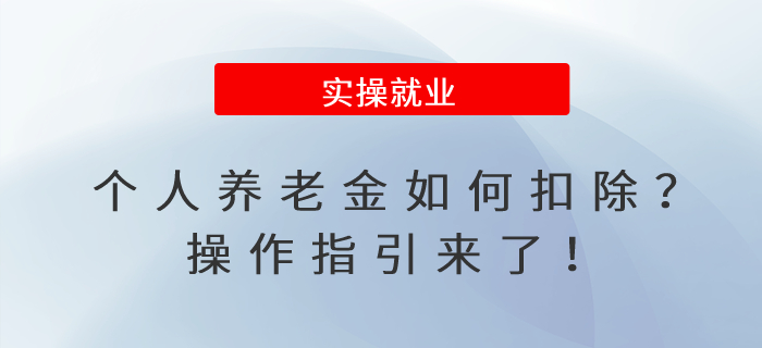 個人養(yǎng)老金如何扣除？操作指引來了！