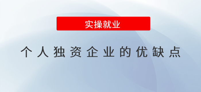 個(gè)人獨(dú)資企業(yè)的優(yōu)缺點(diǎn)有哪些？