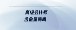 高級會計師含金量高嗎