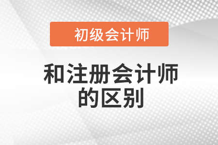 注冊(cè)會(huì)計(jì)師和初級(jí)會(huì)計(jì)師區(qū)別有什么？
