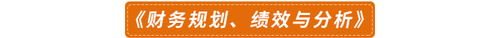 《財(cái)務(wù)規(guī)劃、績效與分析》