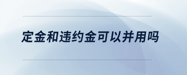 定金和違約金可以并用嗎？