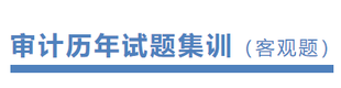 《審計(jì)》歷年試題集訓(xùn)