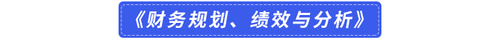 財務(wù)規(guī)劃、績效與分析