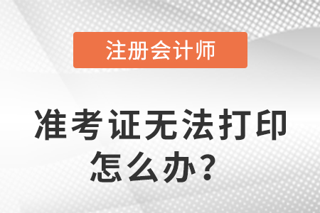 2023年注冊(cè)會(huì)計(jì)師準(zhǔn)考證打印不了是什么原因？