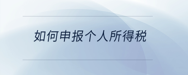 如何申報個人所得稅？