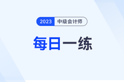 2024年中級(jí)會(huì)計(jì)師每日一練匯總：11月3日