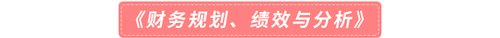 《財(cái)務(wù)規(guī)劃、績效與分析》