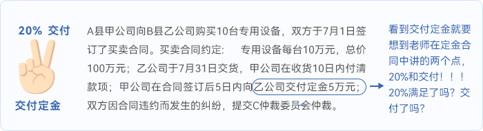 中級(jí)會(huì)計(jì)“交付定金”的解題思路