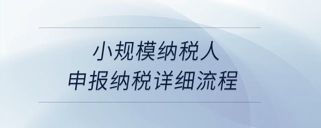 小規(guī)模納稅人申報納稅詳細(xì)流程？