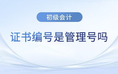 初級會計(jì)專業(yè)技術(shù)資格證書號是管理號嗎？