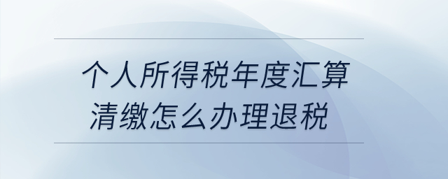 個(gè)人所得稅年度匯算清繳怎么辦理退稅？