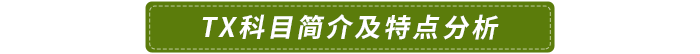 TX科目簡介及特點(diǎn)分析