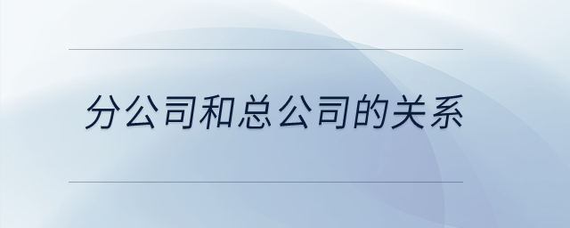 分公司和總公司的關(guān)系？