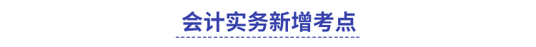 會(huì)計(jì)實(shí)務(wù)新增考點(diǎn)