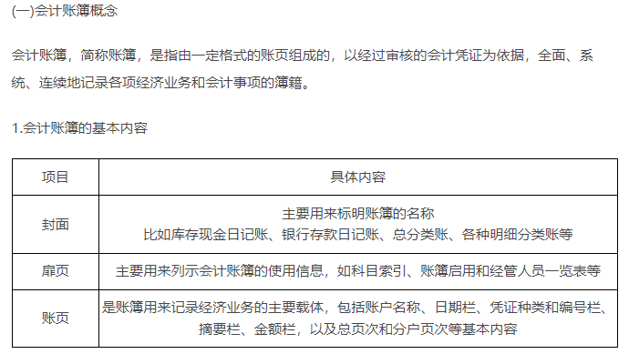 初級會計實務知識點-會計賬簿