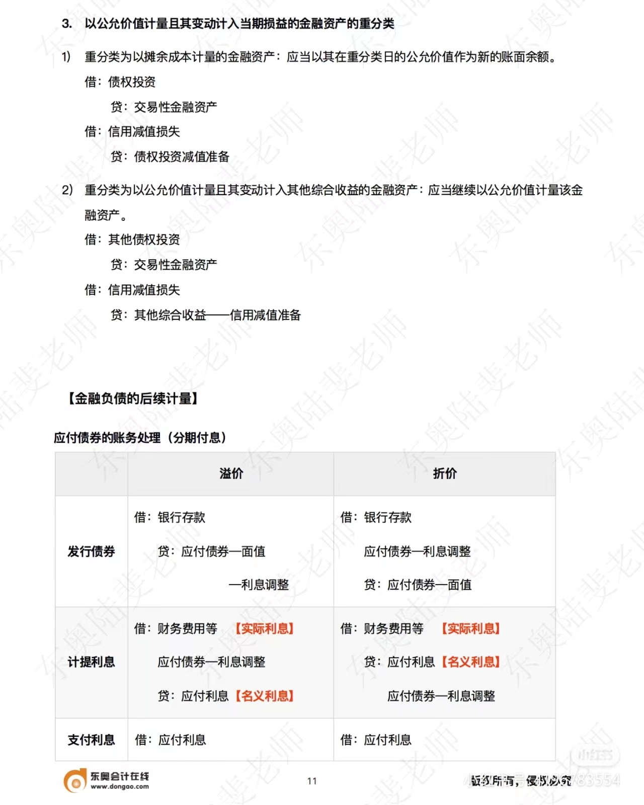 中級會計實務(wù)金融負債的后續(xù)計量