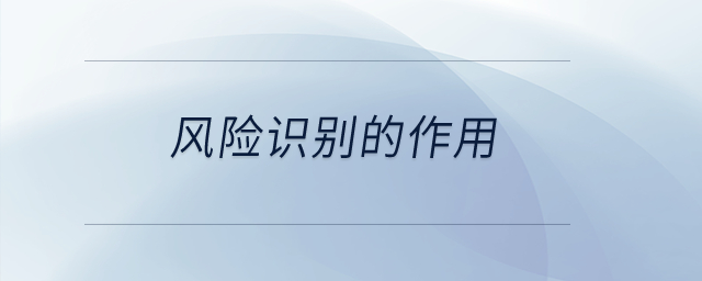 風(fēng)險識別的作用？