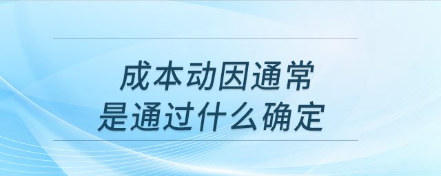 成本動(dòng)因通常是通過什么確定