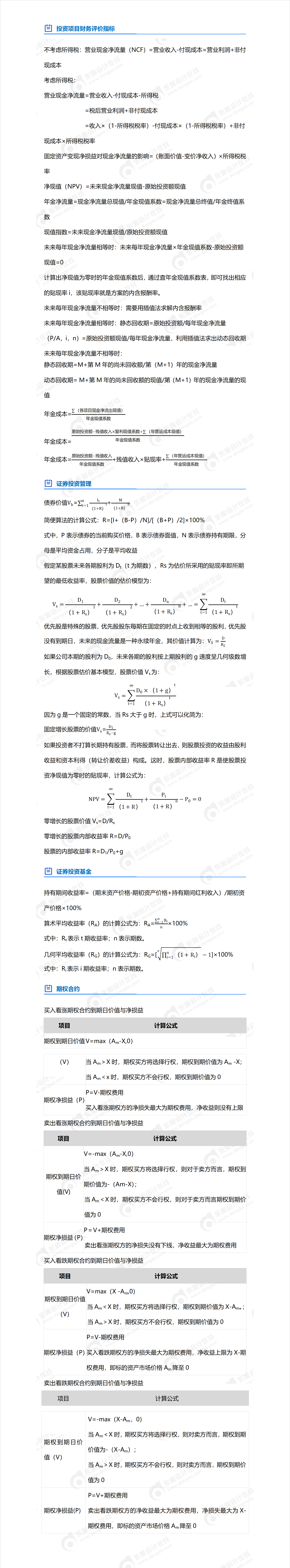 中級會計(jì)第六章公式