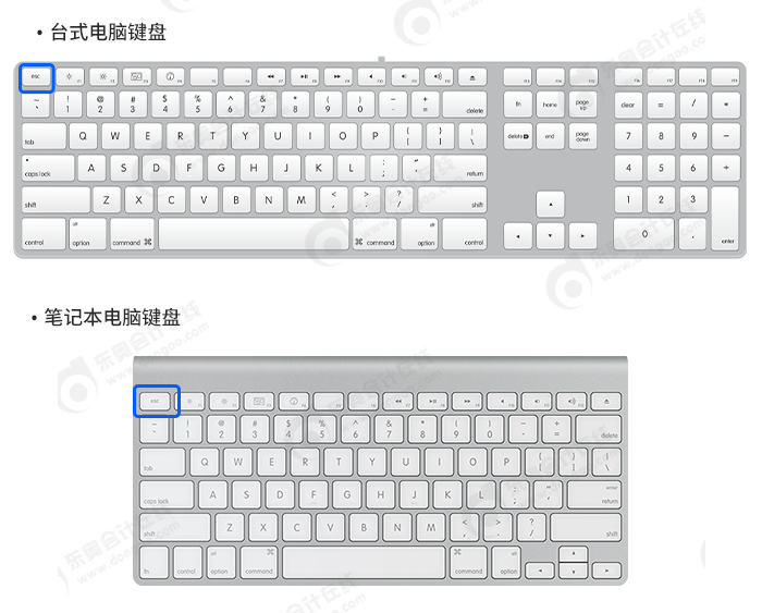 中級(jí)會(huì)計(jì)鍵盤中左上角的【Esc】完成清除
