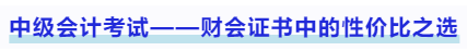 中級(jí)會(huì)計(jì)考試——財(cái)會(huì)證書中的性價(jià)比之選