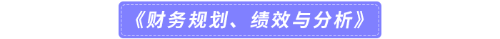 《財(cái)務(wù)規(guī)劃、績效與分析》