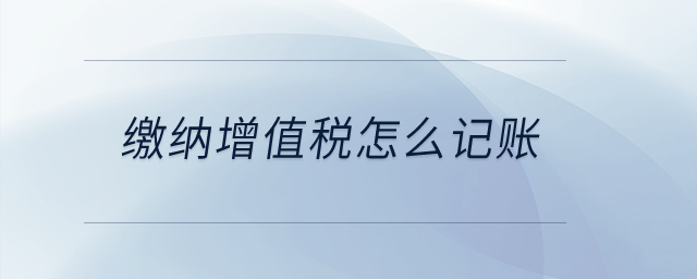 繳納增值稅怎么記賬？