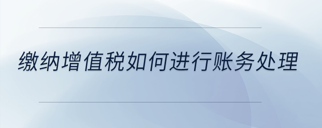繳納增值稅如何進(jìn)行賬務(wù)處理？