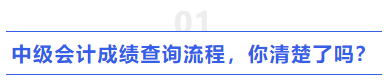 中級(jí)會(huì)計(jì)成績查詢流程，你清楚了嗎？