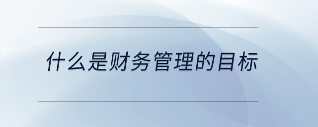 什么是財務(wù)管理的目標(biāo)？